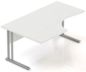 Ergonomický stôl Visio 160 x 100 cm, ľavý, biela