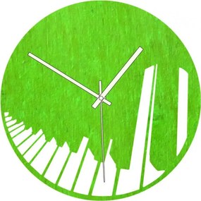 Drevené hodiny klavír symfónia čierne | SENTOP PR0415 plywood
