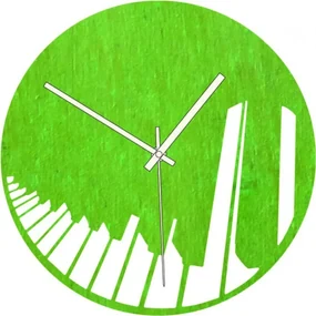 Drevené hodiny klavír symfónia čierne | SENTOP PR0415 plywood