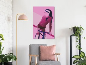 Artgeist Obraz - Woman on Bicycle (1 Part) Vertical Veľkosť: 20x30, Verzia: Premium Print