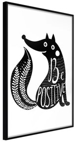 Artgeist Plagát - Be Positive [Poster] Veľkosť: 20x30, Verzia: Čierny rám s passe-partout