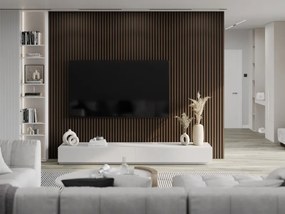 Mexen Lam-F, akustické stenové lamely 275 × 30 cm, plstený podklad 8 mm, technická dyha, orech palisandrový, S105-275307-3015-021