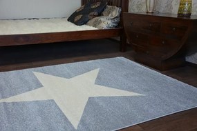 Koberec NORDIC Hviezda sivý / krém G4581