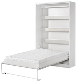 Sklápacia posteľ 120 Perfecto I (biela + biela + biela) (vertikálna) (bez osvetlenia). Akcia -20%. Vlastná spoľahlivá doprava až k Vám domov. 1128885