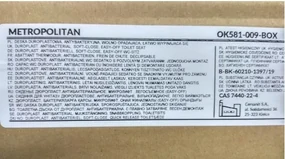 Cersanit Metropolitan, toaletné sedátko z duroplastu s pomalým zatváraním, biela, OK581-009-BOX