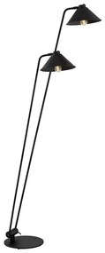 Argon 7075 - Stojacia lampa GABIAN 2xE27/15W/230V čierna