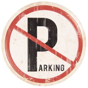 Kovová ceduľa Stop parking - Ø 35 cm