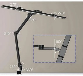 LED Stmievateľná dotyková stolná lampa LED/24W/230V 3000-6500K CRI 92 čierna
