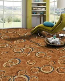 Koberce Breno Metrážny koberec DROPS 64, šíře role 400 cm, oranžová, viacfarebná