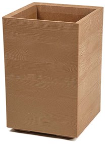 PLASTOVÝ KVETINÁČ NA KOLIESKACH BETONIQUE ECO 60X40X40 CM DREVENÝ DEKOR HNEDÁ