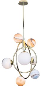 MAXLIGHT P0378 - Luster na tyči COSMOS 7xG9/40W/230V zlatá