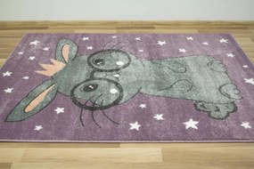 Detský koberec Lima 9377C fialový / sivý