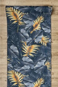 Protišmykový behúň LOTUS PAPRADE 45270 sivý / zlatý - Výpredaj