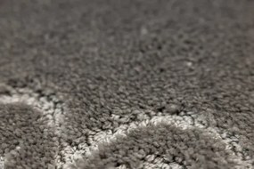 Kúpeľňový koberček Marika sivý, kvety