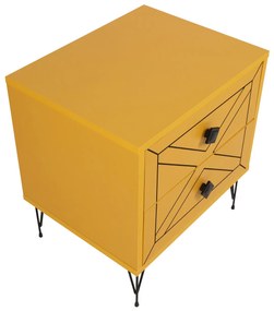 Nočný stolík Luana (žltá). Vlastná spoľahlivá doprava až k Vám domov. 1063080