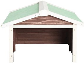 Garáž na robotickú kosačku 72x87x50 cm mokka-biela jedľa