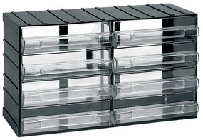 ARTPLAST Organizér 614T 382 x P 148 x H 230 mm s 8 priehľadnými zásuvkami