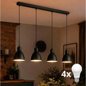 BRILAGI - LED luster na lanku RIDDY 4xE27/60W/230V čierny