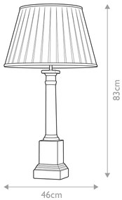 Elstead DL-LOUVIERS-TL - Stolná lampa LOUVIERS 1xE27/60W/230V