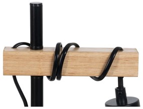 Stolová lampa v čiernej a prírodnej farbe (výška 52 cm) – Ixia