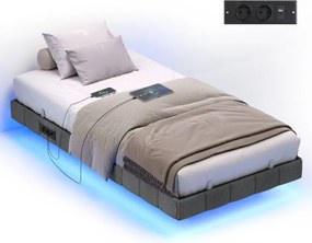 Čalúnená posteľ s LED podsvietením 90 cm RMB162G101