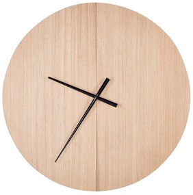 Nástenné hodiny ø 60 cm svetlé drevo CABIC Beliani
