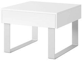 Konferenčný stôl CALABRINI C-05 | malý Farba: Biela / biely lesk