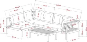 Záhradná sedacia súprava z agátového dreva Avenberg ALTORA