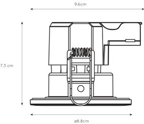Lucide 22973/06/99 -LED Stmievateľné kúpeľňové svietidlo BINKY LED/6,5W/230V IP65