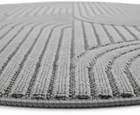 Koberec Helix geometrický, sivý kruh