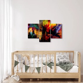 Obraz - Farebná abstrakcia mesta (90x60 cm)