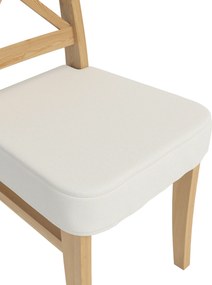 Sedák na stoličku Ingolf farba produktu krémová látka zapletaná