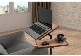 Polohovateľný stôl GLEN 87x67 cm hnedá/čierna