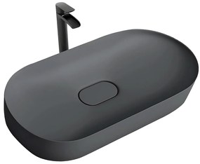 Rea Iris, umývadlo na dosku z konglomerátu 700x355x105 mm, šedá matná, REA-U4306