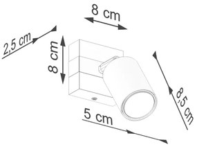 Sollux SL.1343 - Nástenné bodové svietidlo FAGER 1xGU10/10W/230V čierna