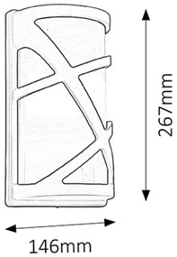 Rabalux 8766 - Vonkajšie nástenné svietidlo DURANGO 1xE27/40W
