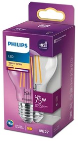 LED žiarovka E27 A60 8,5W = 75W 1055lm 2700K Teplé vlákno PHILIPS