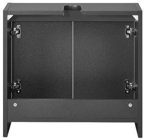 Livarno home Skrinka pod umývadlo Oslo s 2 dvierkami, antracitová  (100391336)