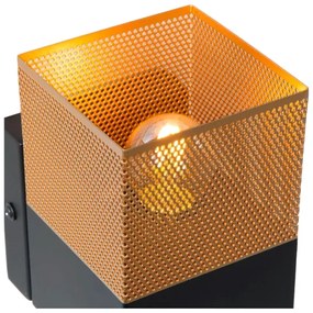 Lucide 21223/01/02 - Nástenné svietidlo RENATE 1xE27/40W/230V zlatá/čierna