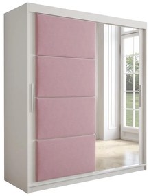 Skriňa Tapi 180 Biely/Ružová