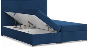 Manželská posteľ VICENZA Velvet 160×200 cm tmavomodrá