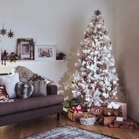 Biela vianočná jedlička 180 cm