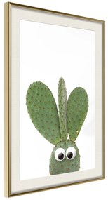Artgeist Plagát - Ear Cactus [Poster] Veľkosť: 40x60, Verzia: Zlatý rám s passe-partout