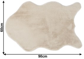 Béžová umelá kožušina RABIT TYP 2 60 x 90 cm