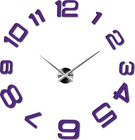 SENTOP | Moderné nalepovacie nástenné hodiny | 3D hodiny 12S053-Wanduhr HEU- analógové