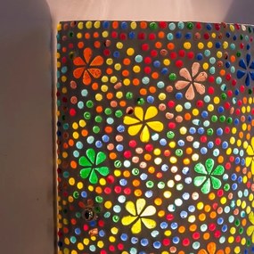 Mosaic lampa nástenná orientálna s vypínačom KVETY 17*26