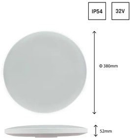 LED Vonkajšie stropné svietidlo NYMPHEA LED/32W/230V IP54 6000K
