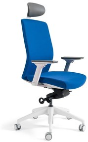 Kancelárska ergonomická stolička BESTUHL J2 WHITE SP — viac farieb, s podhlavníkom Modrá 214