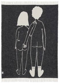 helen b Vlnený prehoz Naked couple back 130 x 170 cm