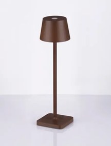 Vonkajšia stolová lampa Deck hnedá